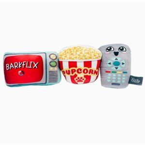 BARKING & STREAMING 3-Pc‎ Plush Dog Toy Set (Small Dog Mini) BRAND-NEW!